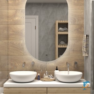 Зеркало Misty Титавин 70 сенсорное, LED холодная подсветка с подогревом  (ТИТ-02-70/120-14)