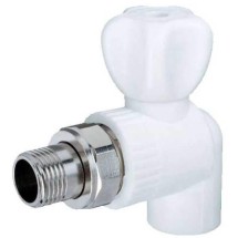 Кран пластиковый Millennium 25-3/4 угловой — Кран шаровой полипропиленовый для радиатора применяется при установке отопительного оборудования. Идеально подходит для установки на радиаторы отопления. 