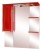 Мебель для ванной Misty Жасмин 86 с 2-мя ящиками, левым зеркалом и Б/К красная