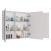 Шкаф зеркальный Lemark UNIVERSAL 90х80см 3-х дверный, цвет корпуса: Белый глянец