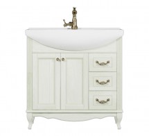 Тумба для комплекта ValenHouse Эллина 80 слоновая кость, фурнитура бронза — 