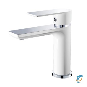 Смеситель для раковины HAIBA HB10505-8 латунь, белый/хром  (HB10505-8)