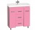 Тумба с раковиной Misty Джулия Qvatro 90 с 3-мя ящиками конус розовая