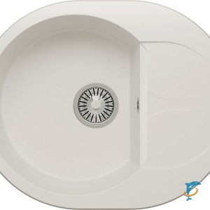 Мойка кухонная Polygran ATOL-620 Белый Хлопок  (678972)