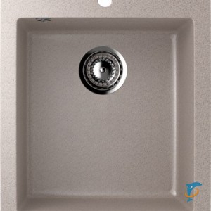 Односекционная мойка с отверстием под смеситель ULGRAN U-404 песочный  (U-404-302)