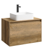 Тумба с раковиной Aqwella 5 Stars Mobi 80 подвесная, дуб балтийский (раковина Олимпия 560) &mdash; 