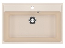 Односекционная мойка с отверстием под смеситель ULGRAN U-600 бежевый — 