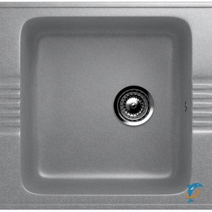 Односекционная мойка с отверстием под смеситель ULGRAN U-204 графитовый  (U-204-342)