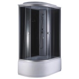 Душевая кабина Loranto 1200х800х2150 правосторонняя, черное заднее стекло, поддон 40 см, тонированное стекло 4 мм, профиль хром матовый (CS-887EATM/B-120) &mdash; 