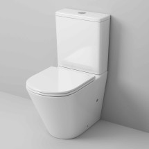 Унитаз напольный Grossman GR-4450SQ (605х380х825) безободковый, белый с тонкой крышкой, микролифт, смыв торнадо &mdash; 