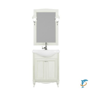 Комплект мебели ValenHouse Эллина 65 слоновая кость без пенала, фурнитура хром  (Е65_КТЗСХ)