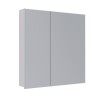 Шкаф зеркальный Lemark UNIVERSAL 80х80см 2-х дверный, цвет корпуса: Белый глянец — 