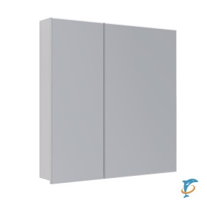Шкаф зеркальный Lemark UNIVERSAL 80х80см 2-х дверный, цвет корпуса: Белый глянец  (LM90ZS-U)