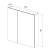 Шкаф зеркальный Lemark UNIVERSAL 80х80см 2-х дверный, цвет корпуса: Белый глянец