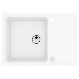 Мойка кухонная Alveus Granital Intermezzo 40 Arctic-G11 680х480х200 с сифоном, белая — 