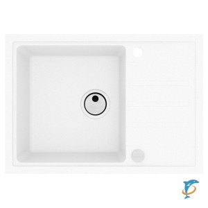 Мойка кухонная Alveus Granital Intermezzo 40 Arctic-G11 680х480х200 с сифоном, белая  (1144965)