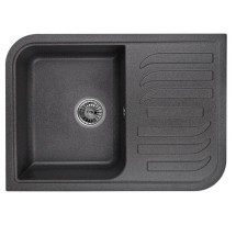 Мойка для кухни Granula 7001, ГРАФИТ (ЧЁРНО-СЕРЫЙ), гранит — 