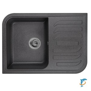 Мойка для кухни Granula 7001, ГРАФИТ (ЧЁРНО-СЕРЫЙ), гранит (GR-7001 графит)