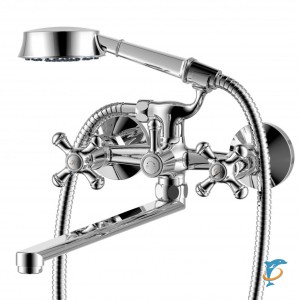 239500000 Retro смеситель для ванны/душа с длинным изливом, душ.гарнитуром, шт  (239500000)