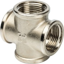 Stout Крестовина ВВ никелированная 1&quot; — 