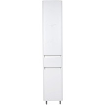 Шкаф пенал Style Line Атлантика 35 L Люкс Plus с бельевой корзиной Белый матовый антискрейтч — 