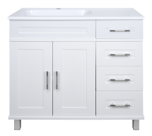 Тумба для комплекта Misty Купер 90 с 4 ящ. белая левая — 