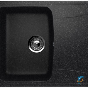 Односекционная реверсивная мойка ULGRAN U-201 черный (U-201-308)