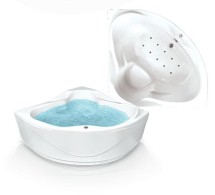 Акриловая ванна Bach Скат 143х143 Система 0 — отдельно стоящая, акрил, форма: четверть круга, угловая конструкция,