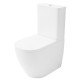 Унитаз-компакт напольный Azario Renda 615х365х840 безободковый в комплекте с арматурой, сиденье микролифт, белый (AZ-8693)  (AZ-8693)