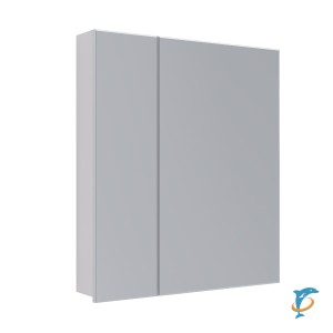 Шкаф зеркальный Lemark UNIVERSAL 70х80см 2-х дверный, цвет корпуса: Белый глянец  (LM70ZS-U)