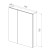 Шкаф зеркальный Lemark UNIVERSAL 70х80см 2-х дверный, цвет корпуса: Белый глянец