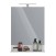 Зеркало Lemark ROMANCE 60см с полкой, цвет: Белый глянец