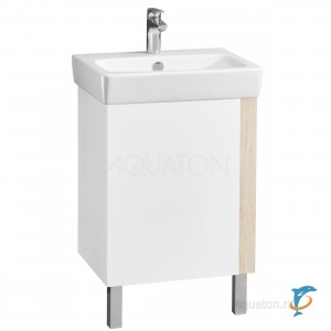 Тумба с раковиной Aquaton Кантри 55 белая, дуб верона (1A257601AHB20 + Aquaton_1WH302185)