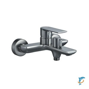 Смеситель для ванны HAIBA HB60505-3 короткий излив, латунь, оружейная сталь  (HB60505-3)