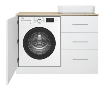 Тумба для комплекта Misty Респект 110 с 3 ящ. под стиральную машину правая — 