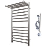 Полотенцесушитель электрический Point Аврора PN10158SPE П11 500x800 с полкой левый/правый, хром &mdash; 