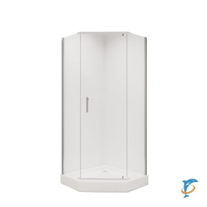 Душевое ограждение NG-6605-08 (90*90*190) трапеция, дверь распашная,  (66050811)