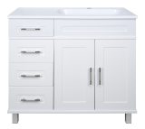 Тумба для комплекта Misty Купер 90 с 4 ящ. белая правая — 