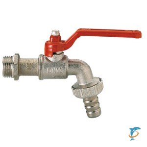 Водоразборный кран 1/2 ITAP 166 со штуцером (рычаг) (166 1/2