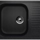 Односекционная реверсивная мойка ULGRAN U-202 черный  (U-202-308)