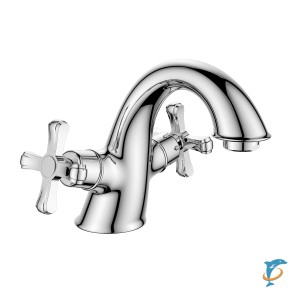 Смеситель DECOROOM DR52011 двуручный  для умывальника монолитный  (DR52011)