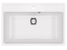 Односекционная мойка с отверстием под смеситель ULGRAN U-600 ультра-белый — 