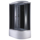 Душевая кабина Loranto 1200х800х2150 левосторонняя, черное заднее стекло, поддон 40 см, тонированное стекло 4 мм, профиль хром матовый (CS-886EATM/B-120) &mdash; 