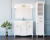 Комплект ValenHouse Эллина 105 белый с пеналом, фурнитура бронза — 