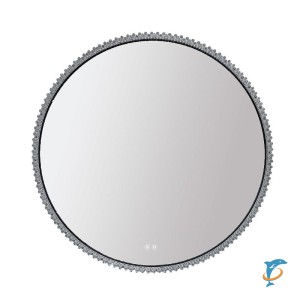 Зеркало с подсветкой Azario Лайвли 800х800х55 АZ-LED011925, черный матовый  (АZ-LED011925)