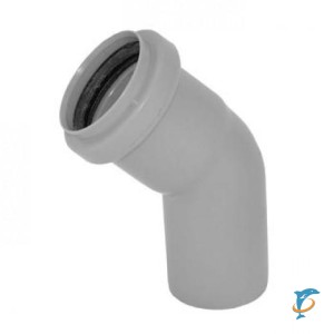 Отвод канализационный Ф50-45* (Политек)  (100545)