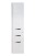 Шкаф-пенал Мисти Нью-Йорк-40 подвесной с 1 ящ. без Б/К белая эмаль правый