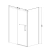Душевое ограждение Azario VANCOUVER (900х1200х2000) L, без поддона, прозрачное стекло 8 мм, цвет профиля серебро (AZ-NKF1131-L 900)