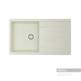 Мойка для кухни из литого мрамора Aquaton Верона прямоугольная с крылом жемчуг 1A710032VR240 — 