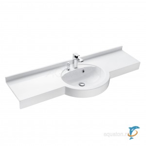Раковина Aquaton Отель 5/150 белая с навесами 1A70133NOT010  (Aquaton_1A70133NOT010)